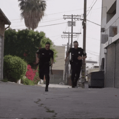 Julian Edelman and Danny Amendola as cops